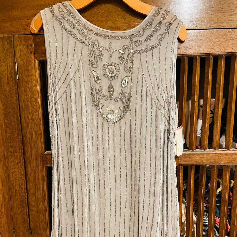 Vintage Banana Republic Beaded sequined mid length dress